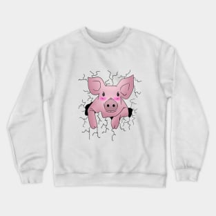 cute pig lover gift,animal lover gift Crewneck Sweatshirt